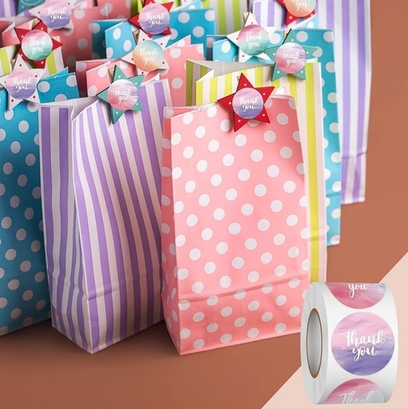 Multi colored Ombre' 1.5" Thank You Stickers - Picture 3 of 7